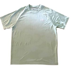 UNDER ARMOUR LOOSE TEE Lime Green Camo Mesh Size L Boxy Crewneck